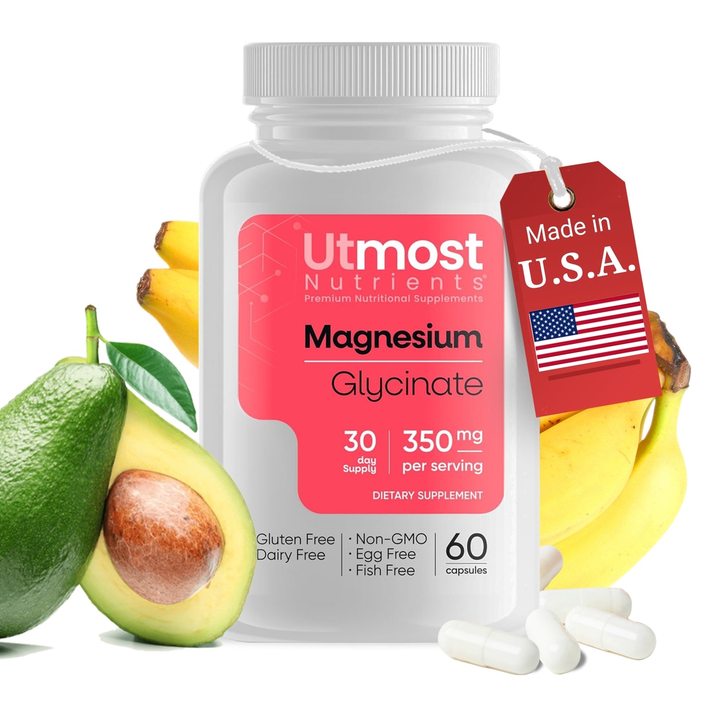 Magnesium Glycinate - 350 MG of Absorbable Magnesium in Just 2 Capsules