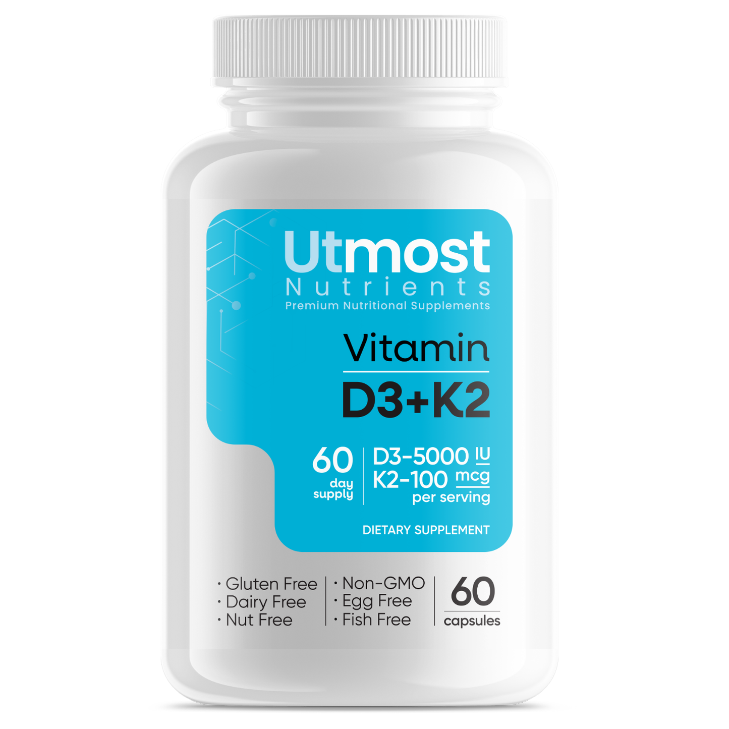 Urinary Defense UTI Support with VITAMIN D3 + K2 (MK-7) Bone & Calcium Support